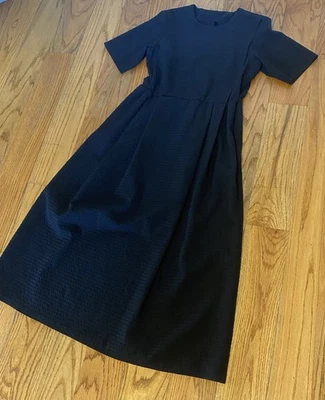 Amish Mennonite Cape Dress 40” Bust/30-34” Waist Modest Handmade Black Pullover - Image 1 of 4