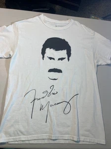 T-shirt Freddie Mercury Queen maglietta bianca grafica stile vintage taglia M - Foto 1 di 7