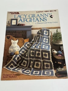 Leisure Arts Lacy Granny Afghans Crochet Pattern Leaflet 480 - Picture 1 of 8
