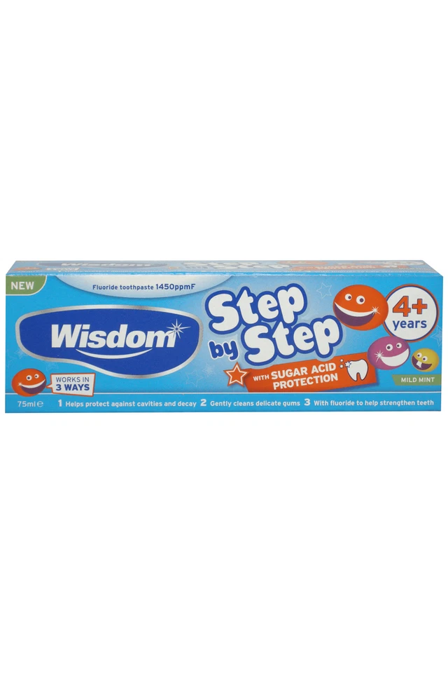 Wisdom Step By Step Toothpaste - 4+ Years - Image 1 of 1