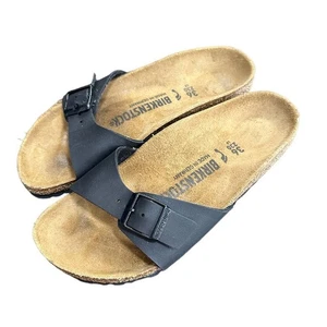 Birkenstock Women Size 36 Black Madrid Slip On Sandals Shoe Slides - Picture 1 of 5