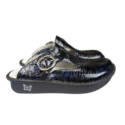 Zapato cómodo Alegria Classic MJ Zueco Cuero Repujado Negro 40 9.5-10 ALG-7571 Foto 1 de 4