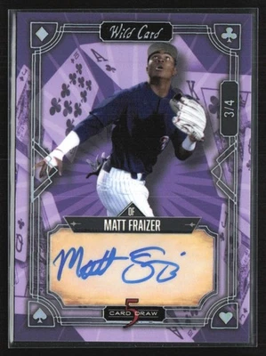 Matt Fraizer 2023 Wild Card 5 Draw Purple Auto /4 #5CDCL-51 - Image 1 of 2