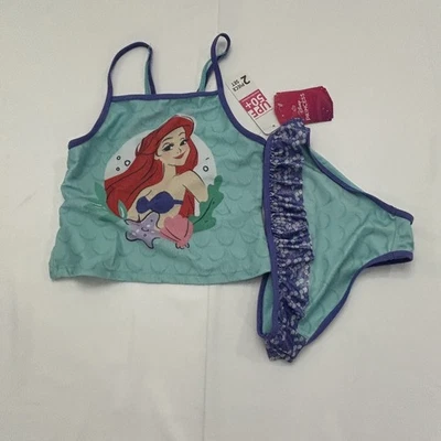 Nuevo con etiquetas Traje de baño Tankini Tankini Disney Princesa Arielle Niñas Jóvenes Niños 7-8 UPF50+ Foto 1 de 4