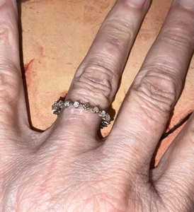 Neu 14K echter Diamant Ewigkeitsring Band WG - Bild 1 von 8