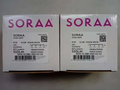 2 x LED Bulb Soraa Vivid AR111 Lamp 12.5W 3000K 12V 95CRI Dimmable damp proof - Image 1 of 4