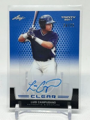 2017 Leaf Trinity Clear Autograph #CA-LC1 Luis Campusano RC /25 SP Rookie - Image 1 of 2