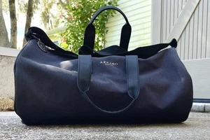 *NUEVO* Sexy Bolso de Lona/Viaje/Gimnasio/Pasar la Noche AZZARO Para Hombre Negro - Negro - Imagen 1 de 10