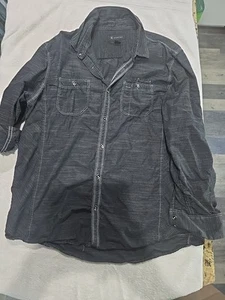 Inc International Concepts Herren Hemd mit Knopfleiste L Gtey Langarm - Bild 1 von 7