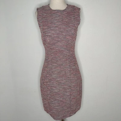 NWT Theory Women's Navy/Pink/Beacon Tweed Hourglass Dress Size 4 - Image 1 of 4