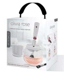 ~ Olivia Rose kabelloser Make-up-Pinselreiniger dreht & trocknet sauber - Neu im Karton! ~ - Bild 1 von 2