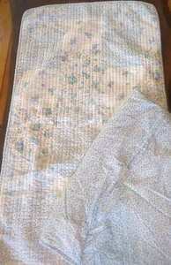 Pr Laura Ashley Patchwork Blue White Floral 2 Pillow Shams King Cottage Country - Picture 1 of 7
