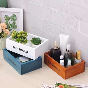 Open Top Wooden Box Organizer Holder Shelves Multifunctional Home Laundry - Picture 1 of 20