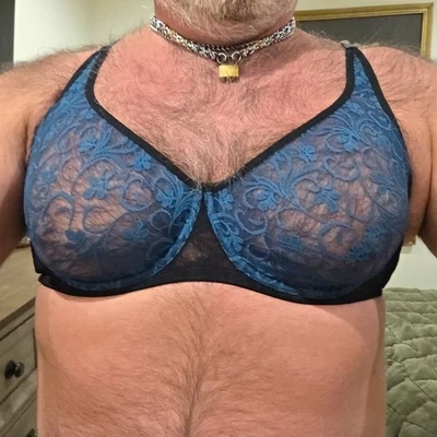 Big Pectoral Guy Men Bras Lace Transgender Brassiere Crossdreser Sissy Lingerie - Image 1 of 4