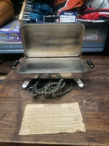 Vintage Monarch Chrome Double Sandwich Maker Press ELECTRIC WORKS GREAT! - Picture 1 of 18