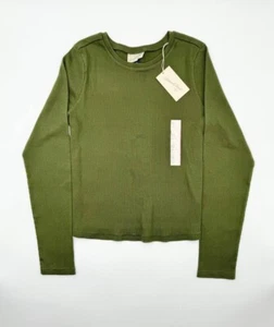 NEW Universal Thread Women's Size XXL Ribbed Long Sleeve Tshirt Pickled Green - Picture 1 of 6