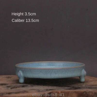 Song Ruyao Engraved Poetry and Literature Ancient Porcelain Home Decoration - image 1 of 4