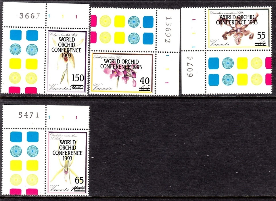 VANUATU 1993 FLOWERS ORCHID CONFERENCE OVERPRINTED - Image 1 of 1