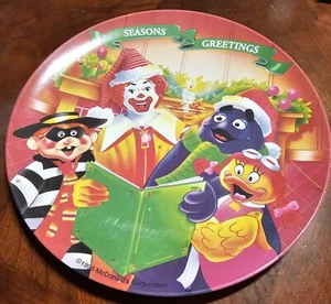 McDonalds Seasons Greetings Melamin 9,5" Teller Vintage 1995 Grimasse Hamburglar USA - Bild 1 von 4