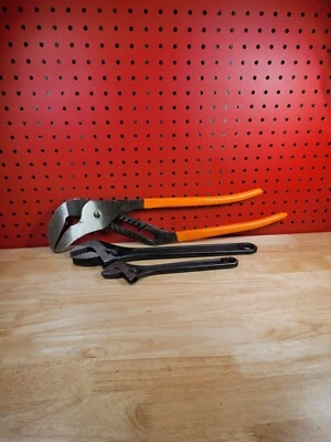 "Llaves ajustables Blue-Point GAJ15A 15"" GAJ10A 10" con alicates Cornwell CCL480" Foto 1 de 4