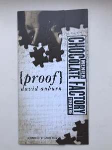 PROOF Theatre Programme MENIER CHOCOLATE FACTORY Matthew Marsh Jamie Parker - Picture 1 of 2