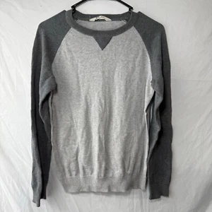 H & M Kids Crew Neck Cuffed Pullover Long Sleeve Sweater 2-Tone Grey Size 14 - Picture 1 of 10