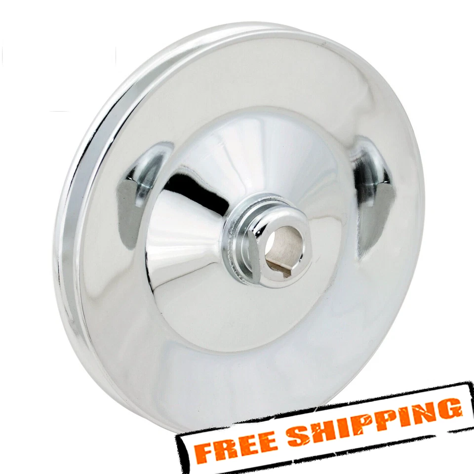 Polea de dirección asistida cromada Mr. Gasket 4948G Foto 1 de 3