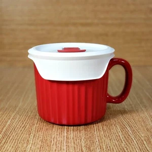 CorningWare COLOURS Stoneware 20oz. SOUP/MEAL MUG with VENTED LID *EUC* - Picture 1 of 1