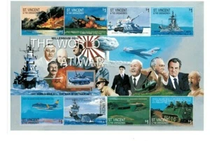 St. Vincent 2000 - World at War, WWII - Sheet of 8 Stamps -  Scott #2826 - MNH - Picture 1 of 1