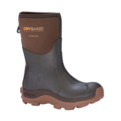 DRYSHOD Womens Haymaker Mid Waterproof Brown/Peanut Farm Boot (HAY-WM-BR), Sizes - Image 1 of 4
