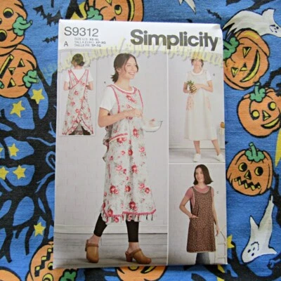 Simplicity 9312 Wrap Apron Sewing Pattern UNCUT XS-XL s9312 - Image 1 of 4