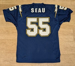 Vintage NFL Junior Seau San Diego Chargers Starter Jersey Rare Sz 46 - Picture 1 of 5