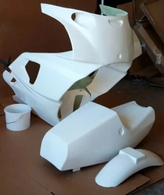 Juego de paneles de carenado de carrera Yamaha FZR750 R OW01 fibra de vidrio nuevo conjunto raro Foto 1 de 4