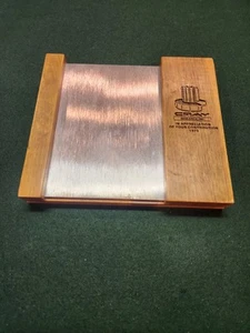 1979 Cray Research Holz/Laser geätzt Schreibtisch Display Auszeichnung - Bild 1 von 6
