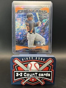 2025 Panini Prizm - Fireworks Cam Smith #13 Orange Pulsar /399 (RC) - Picture 1 of 2