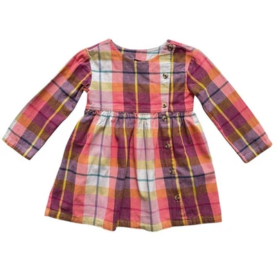 Tea Collection Faodail Plaid Flannel Jumper Dress Size 4T  - Image 1 of 4
