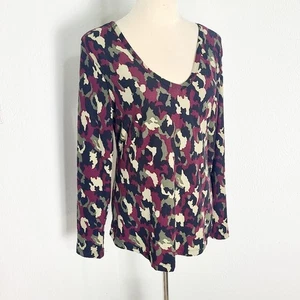 Forbidden Society Camouflage Langarmshirt - weinrot, grün, creme, schwarz Medium - Bild 1 von 7