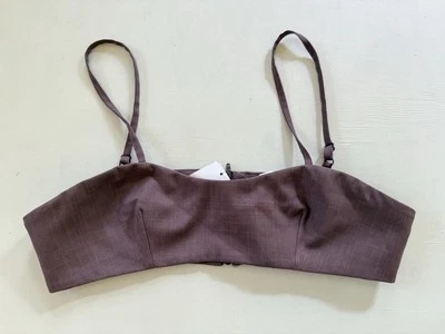 NWT Topshop Purple Minimal Sleeveless Crop Top Sz US 4 $49 - Image 1 of 3