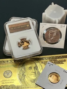 U.S. Coins And Currency Mix Lot  - 24K Gold Bill Notes + Bonus 🔥 - Picture 1 of 3