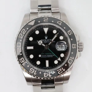 Rolex 116710LN GMT Master II 40mm Steel Ceramic Black Dial Watch - Picture 1 of 13