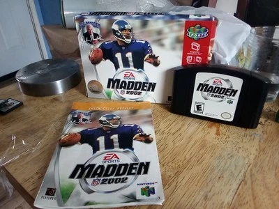 Madden NFL 2002 - N64 Nintendo 64 2001, CIB Complete in Box W/ Manual & Insert - Image 1 of 4