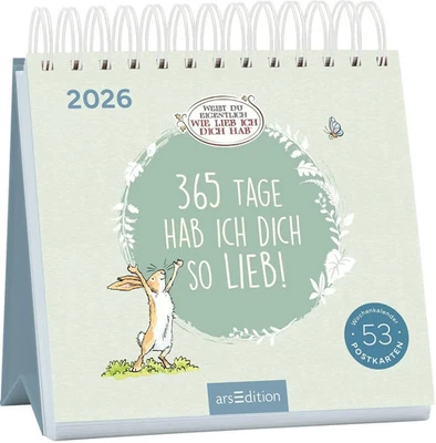 ARSEDITION GMBH Postkartenkalender Weißt du eigentlich, wie lieb ich dich hab? 2026 | Jeram