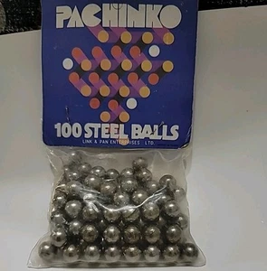 100 Bolas de Acero Pachinko Auténticas Grabadas De Colección Nuevas Empresas Link & Pan - Imagen 1 de 7