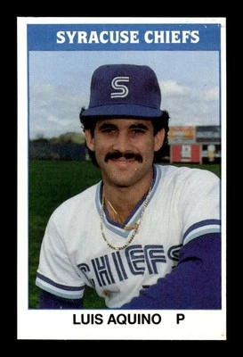 1987 TCMA/CMC Syracuse Chiefs 1 Luis Aquino BXCP06 - Image 1 of 2