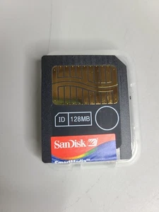 SanDisk SDSM-128 SmartMedia ID 128MB Camera Memory SD Card + Protective Case - Picture 1 of 4