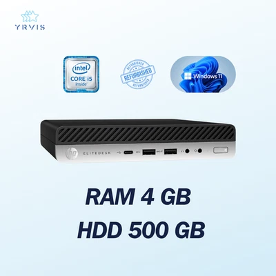PC DESKTOP HP 800 G4 MINI INTEL I5 RAM 4GB HDD 500GB WIN 11 PRO RICONDIZIONATO - Immagine 1 di 4