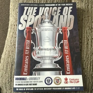 Rochdale AFC v Bromley Emirates FA Cup First Round Programme 2nd November 2024 - Picture 1 of 2