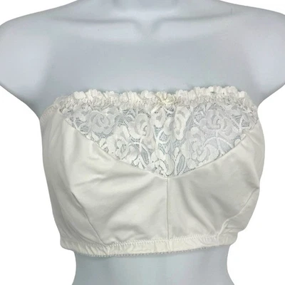 Sujetador cómodo sin tirantes Carole Martin blanco talla 44 banda sin cables estilo 7260 Foto 1 de 4