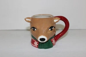 Transpac Weihnachten Rentierkopf 12 Unzen Kaffeebecher Tasse - Neu mit Etikett - Bild 1 von 6