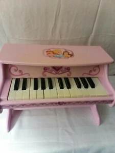 DISNEY PRINCESS CHILD’S WOOD TABLETOP PIANO, 25 KEYS, PINK - Picture 1 of 6